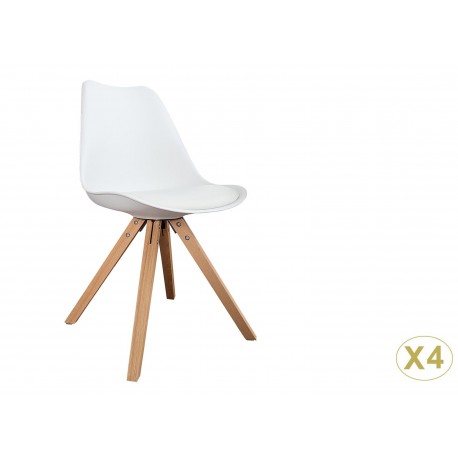 Chaises coque scandinave blanche pas cher