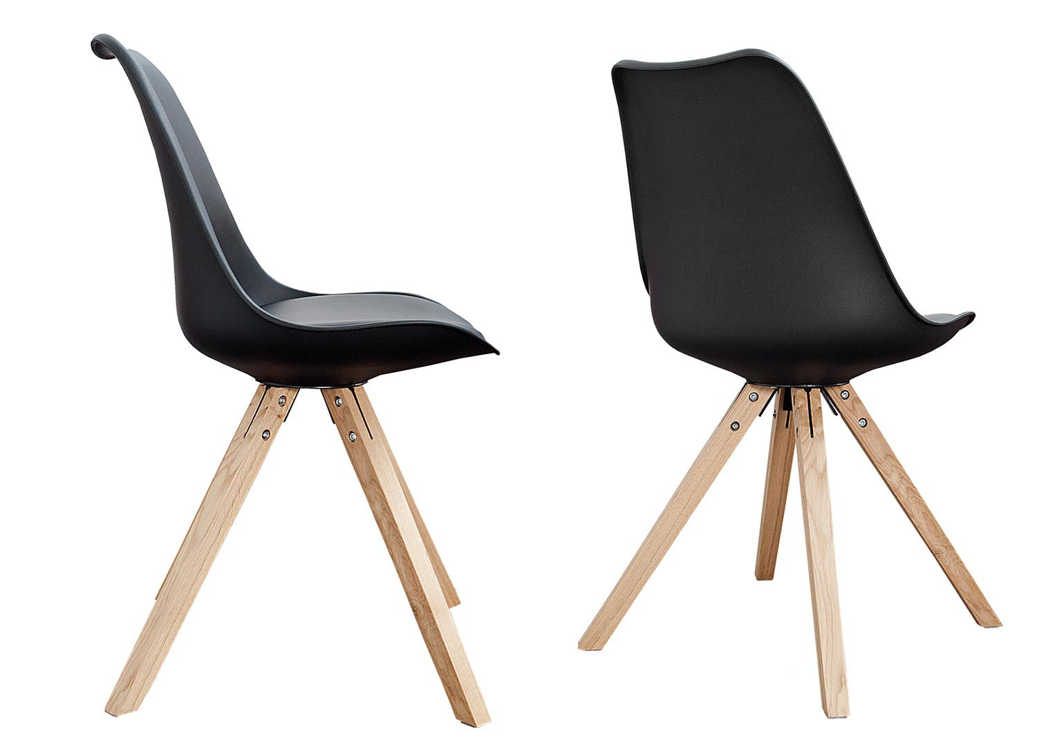 Chaises coque scandinave noire pas cher CbcMeubles