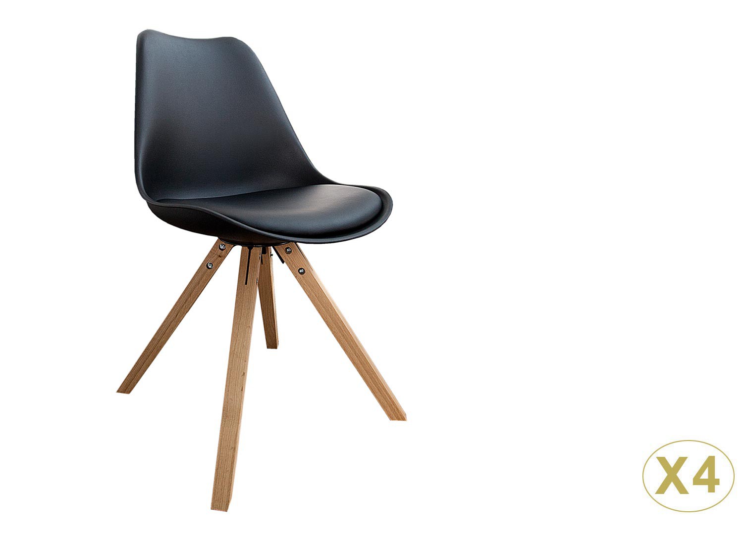 Chaises coque scandinave noire pas cher