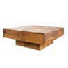 Table basse carrée bois massif sesham 80 cm