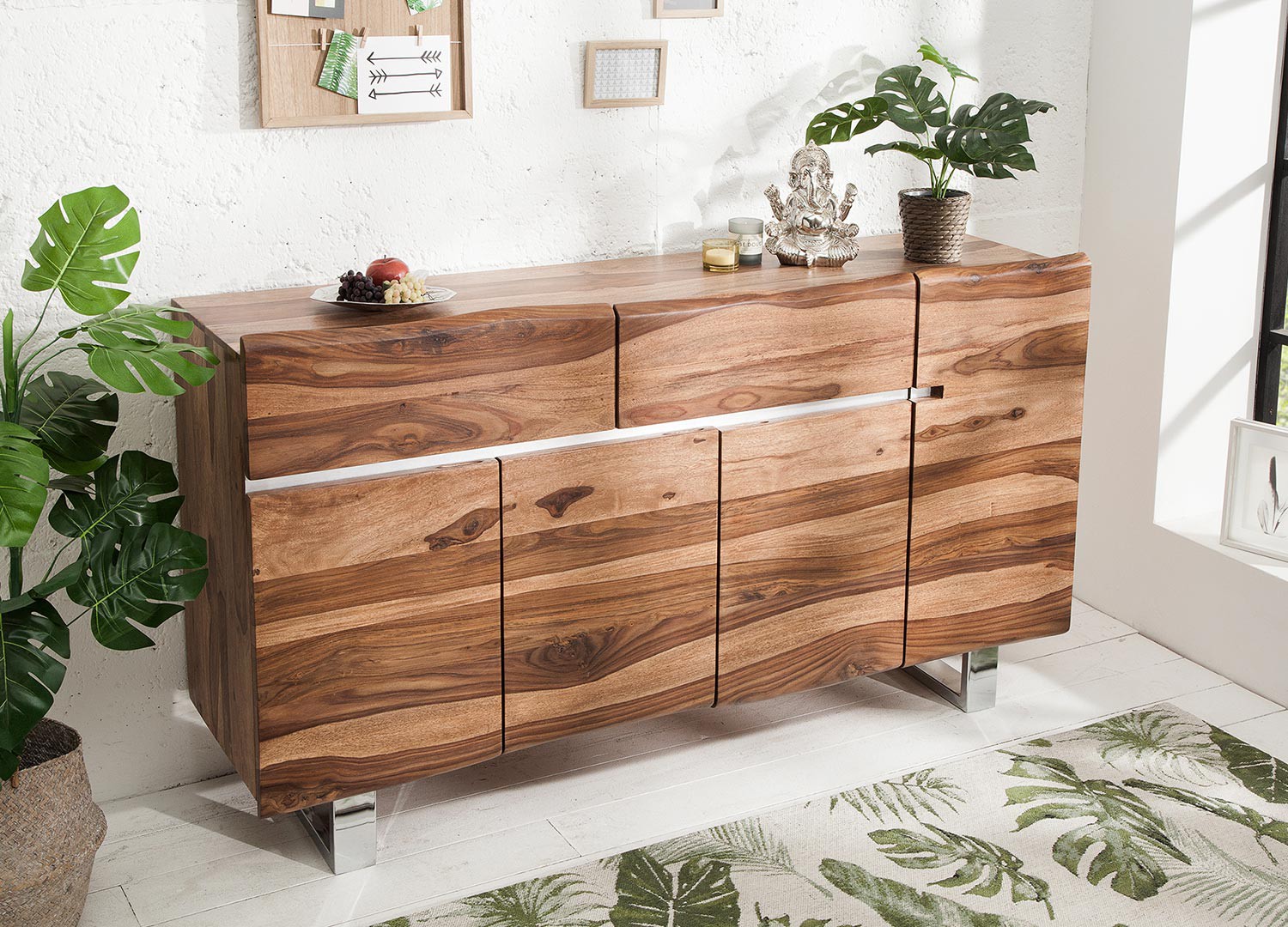 Buffet bois massif sesham 170 cm