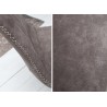 Chaise vintage microfibre et pieds métal noir