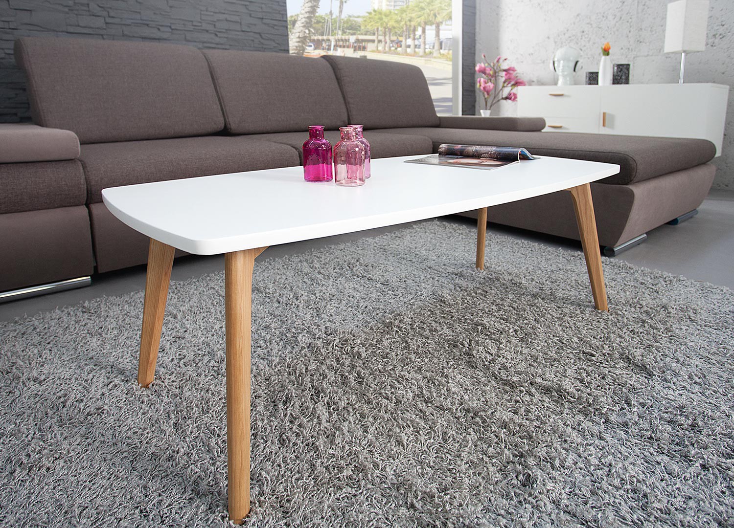 Table basse scandinave rectangulaire 110 cm