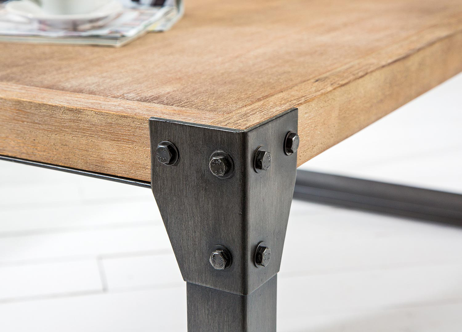 Table basse bois massif acacia et métal CbcMeubles