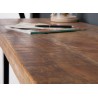 Table console design bois massif 115 cm