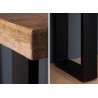 Table console design bois massif 115 cm