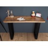Table console design bois massif 115 cm