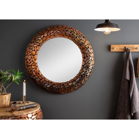 Miroir rond effet mosaïque 82 cm