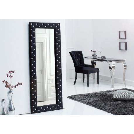 miroir rectangulaire style baroque velours et strass  cbc