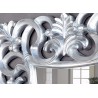 Miroir mural décoratif carré argent antique de style baroque 75 cm