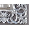 Miroir mural décoratif carré argent antique de style baroque 75 cm