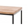 Table basse rectangulaire bois massif et métal 110 cm