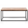 Table basse rectangulaire bois massif et métal 110 cm