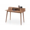 Bureau secrétaire bois massif 4 tiroirs et 2 niches 110 cm