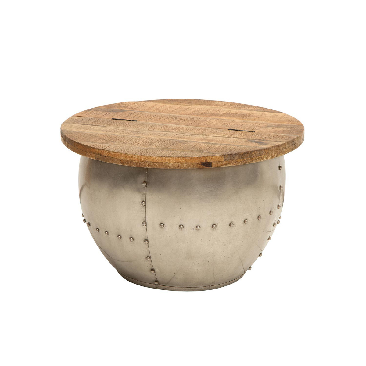 Table basse design bois de manguier industrielle