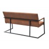 Banquette design avec accoudoirs marron vintage 160 cm