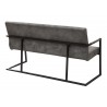 Banquette design avec accoudoirs gris vintage 160 cm