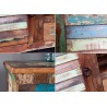 Meuble tv en bois massif recyclé coloré