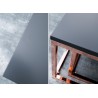 Lot de 2 table basse gigogne carrée anthracite et cuivré