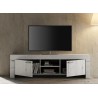 Meuble TV chêne blanc contemporain 180 cm