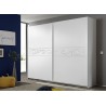 Armoire blanche 2 portes coulissantes sérigraphiée 2m20