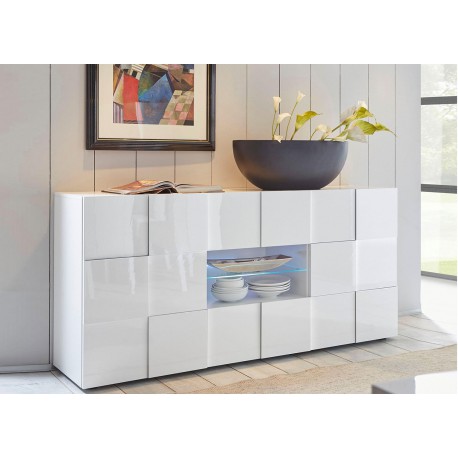 Buffet design blanc laqué 181 cm