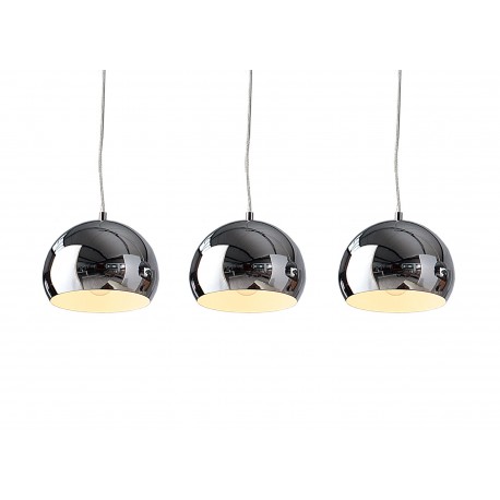 Suspension luminaire design boule chromé