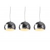 Suspension luminaire design boule chromé