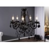 Lustre luminaire baroque noir