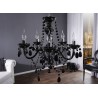 Lustre luminaire baroque noir