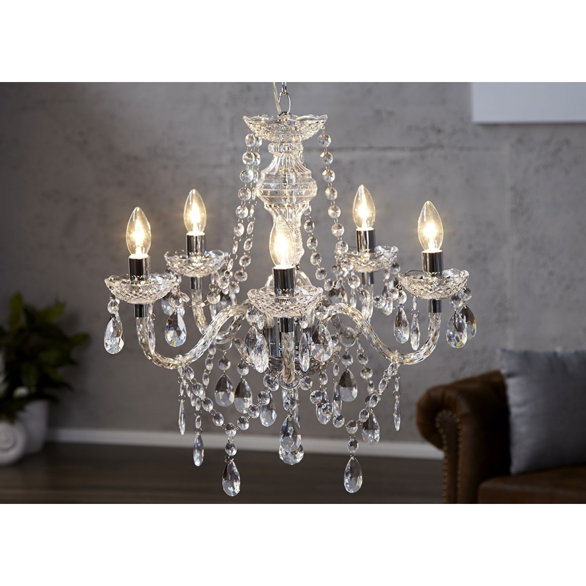 Lustre luminaire baroque cristal