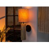 Applique murale luminaire bois flotté et abat jour beige