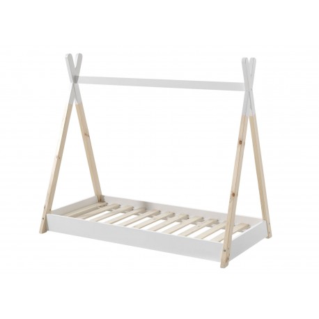Lit tipi 70x140 cm blanc