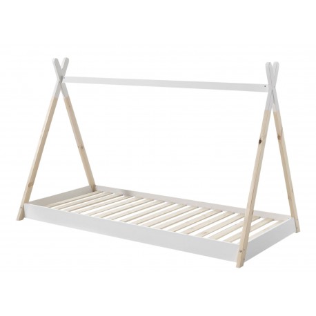Lit tipi 90x200 cm blanc