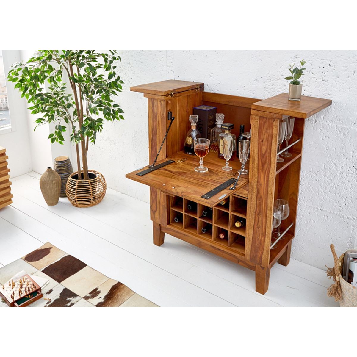 Meuble de Bar Moderne, Vitrine en Acrylique, Rangement Simple du Vin, Meuble  T1 pour Salon, Maison, Haut de Gamme