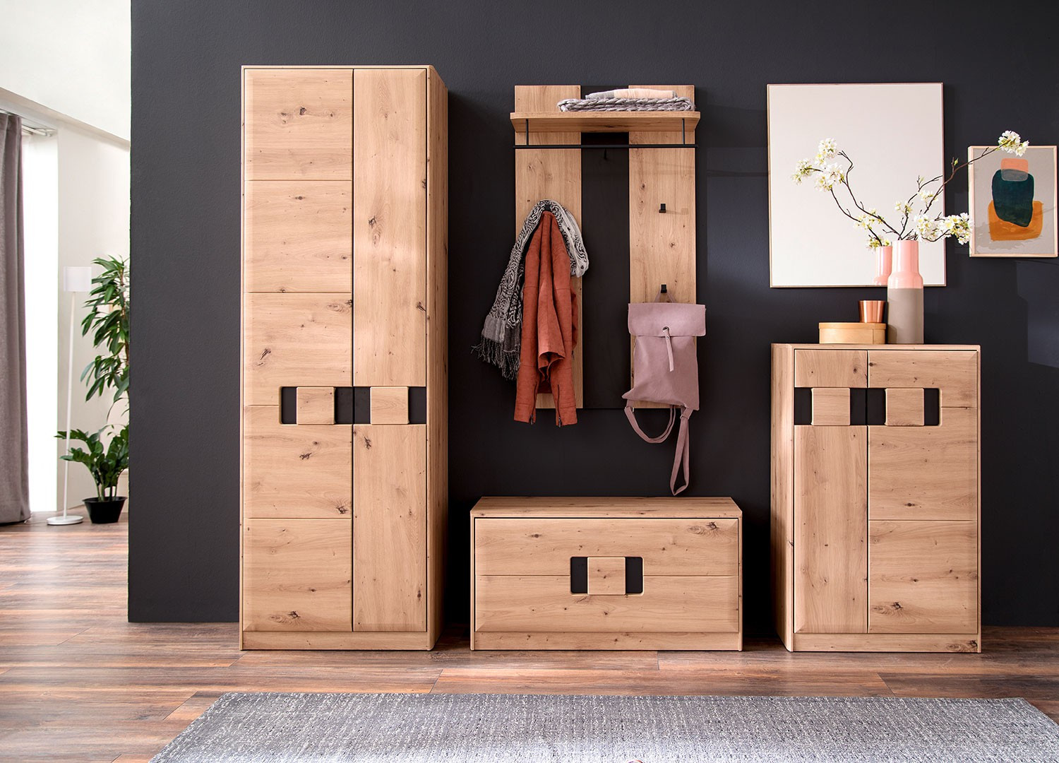 Meuble d'entrée en bois design scandinave sur CDC Design