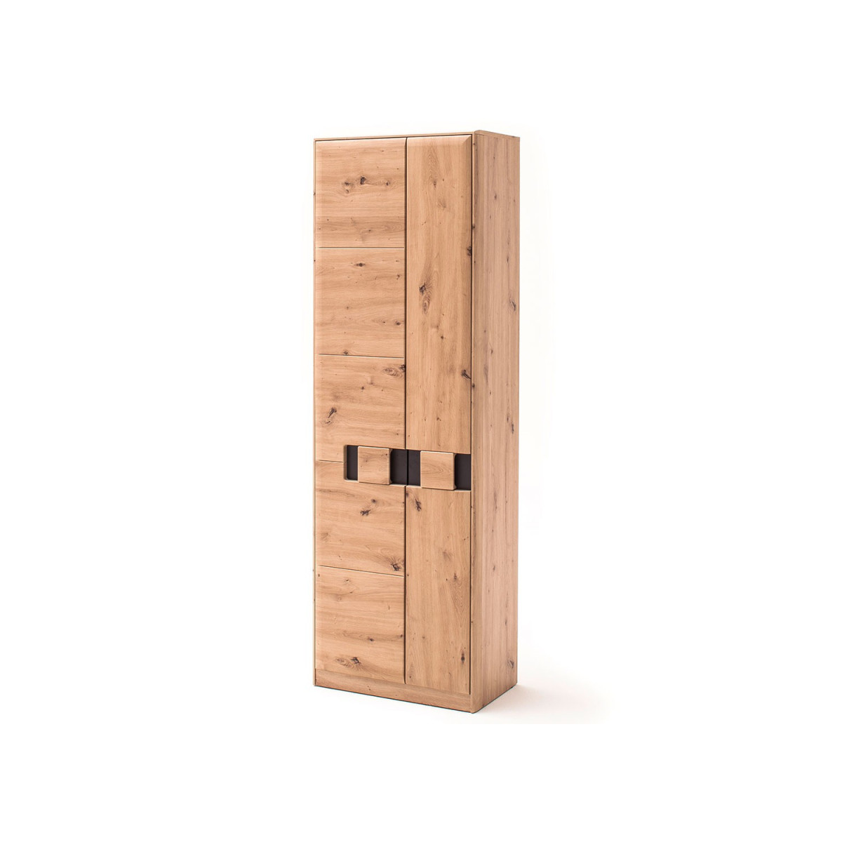 Armoire d'entrée 2 portes en bois et gris anthracite