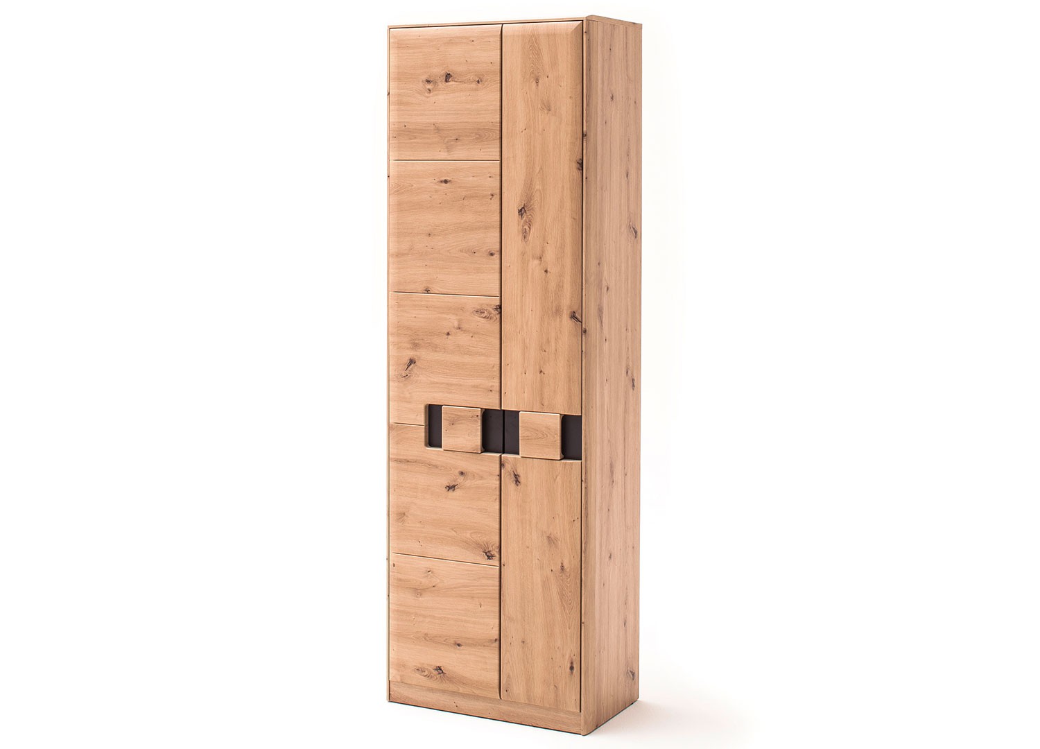 Armoire d'entrée 2 portes en bois et gris anthracite