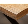 Table à manger bois massif manguier métal rectangulaire 2m