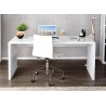 Bureau blanc brillant 120 cm