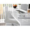 Bureau blanc brillant 120 cm