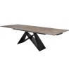 Table à manger extensible céramique 180-260 cm et pieds métal