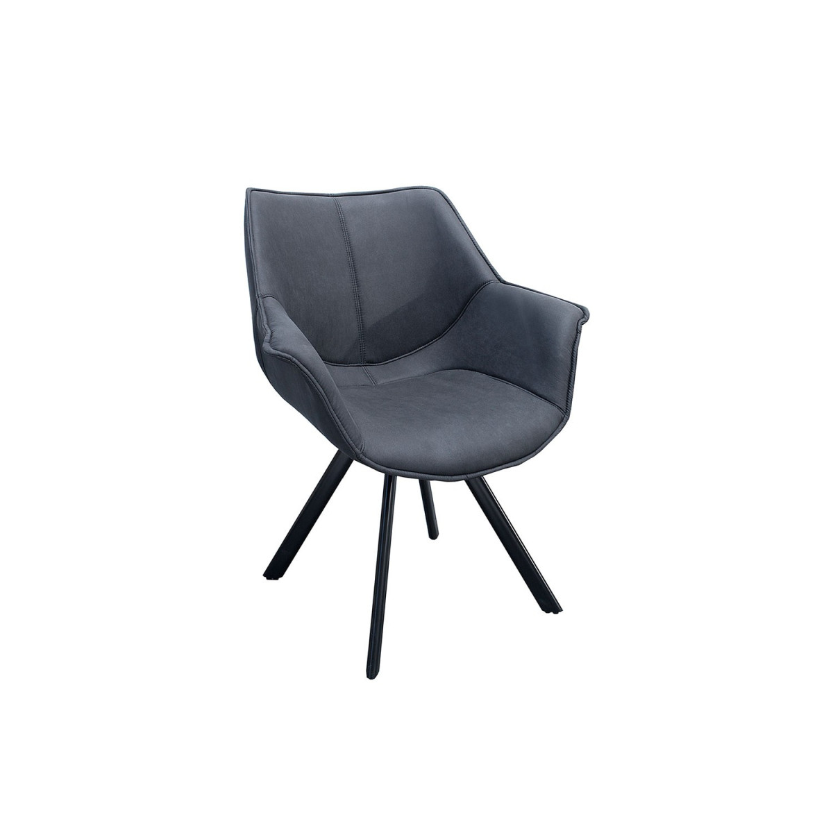 Chaises gris antique avec accoudoirs style rétro