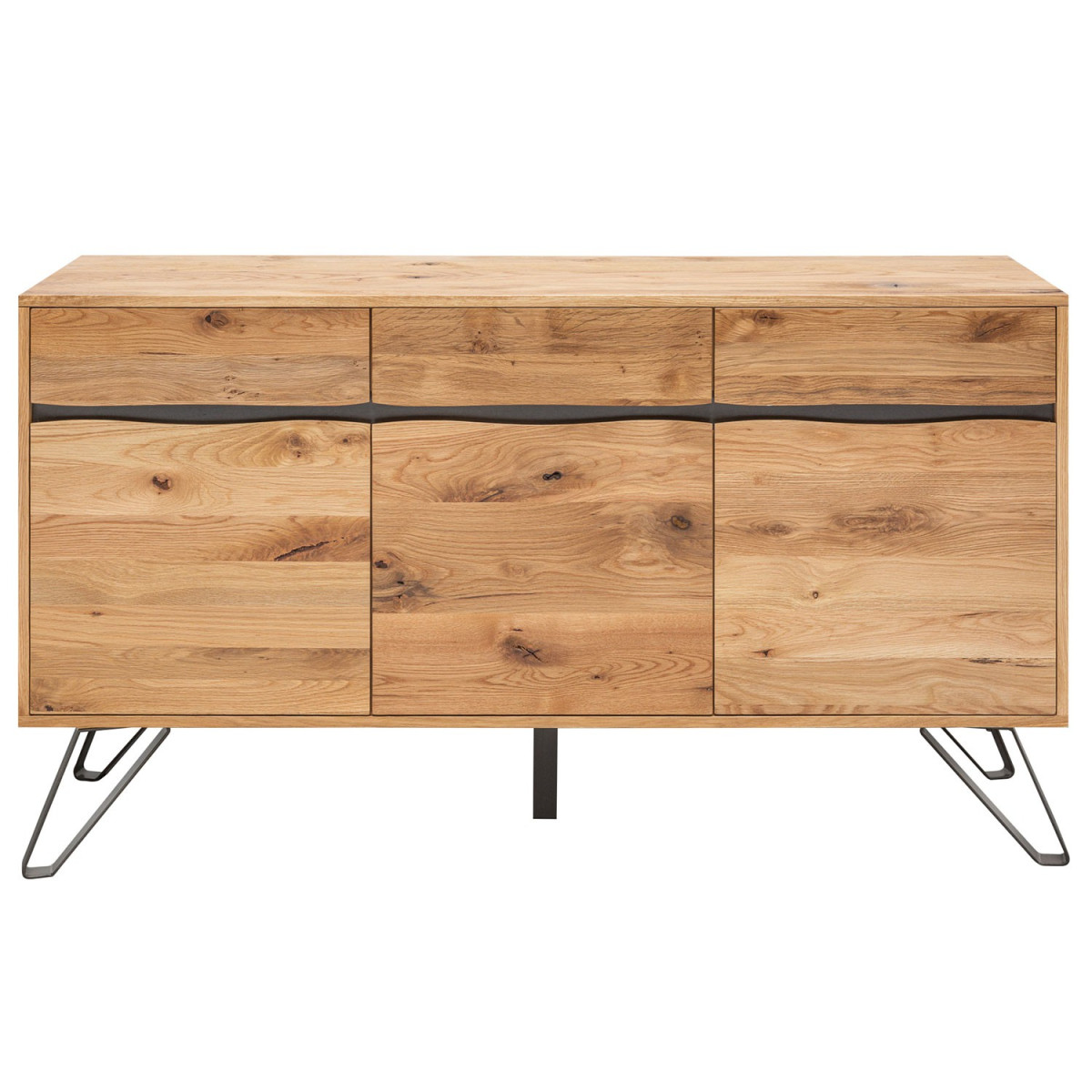Buffet en bois et pied métal 160 cm