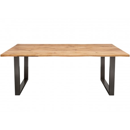 Table de salle à manger bois et massif et métal 180 cm