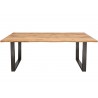 Table de salle à manger bois et massif et métal 180 cm