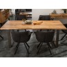 Table de salle à manger bois et massif et métal 180 cm