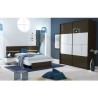 Meubles de chambre adulte gris anthracite et blanc