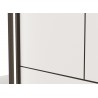 Armoire 3 portes avec miroir blanc laqué et noir