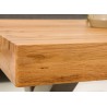 Table basse rectangulaire 110 cm chêne sauvage huilé et métal anthracite